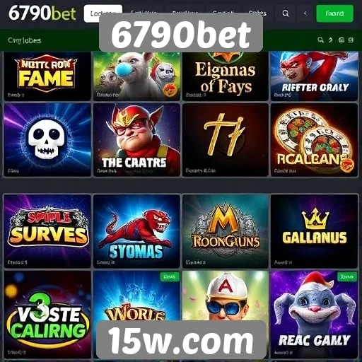 Variedade de jogos disponíveis na plataforma 6790bet